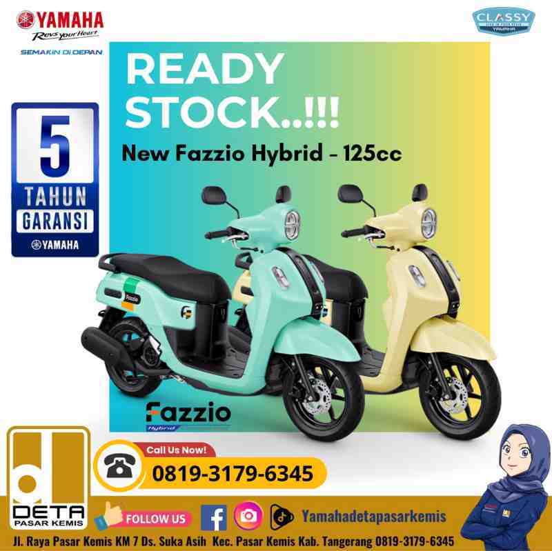 Promo Yamaha New Fazzio Hybrid, Ready Stock!